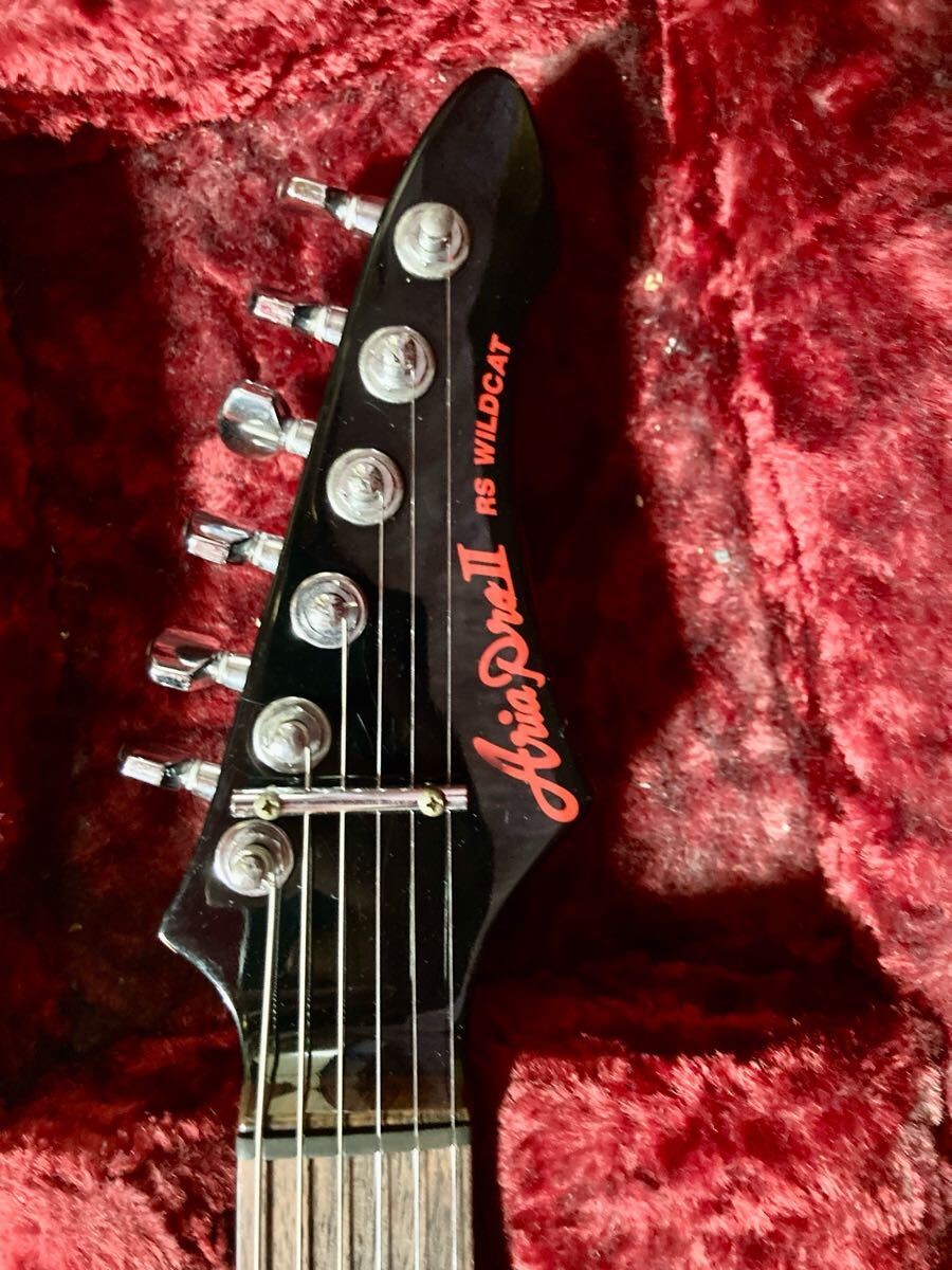 Aria Pro 2 RS Wildcat Black Made in Japan 1985 Electric Guitar Used