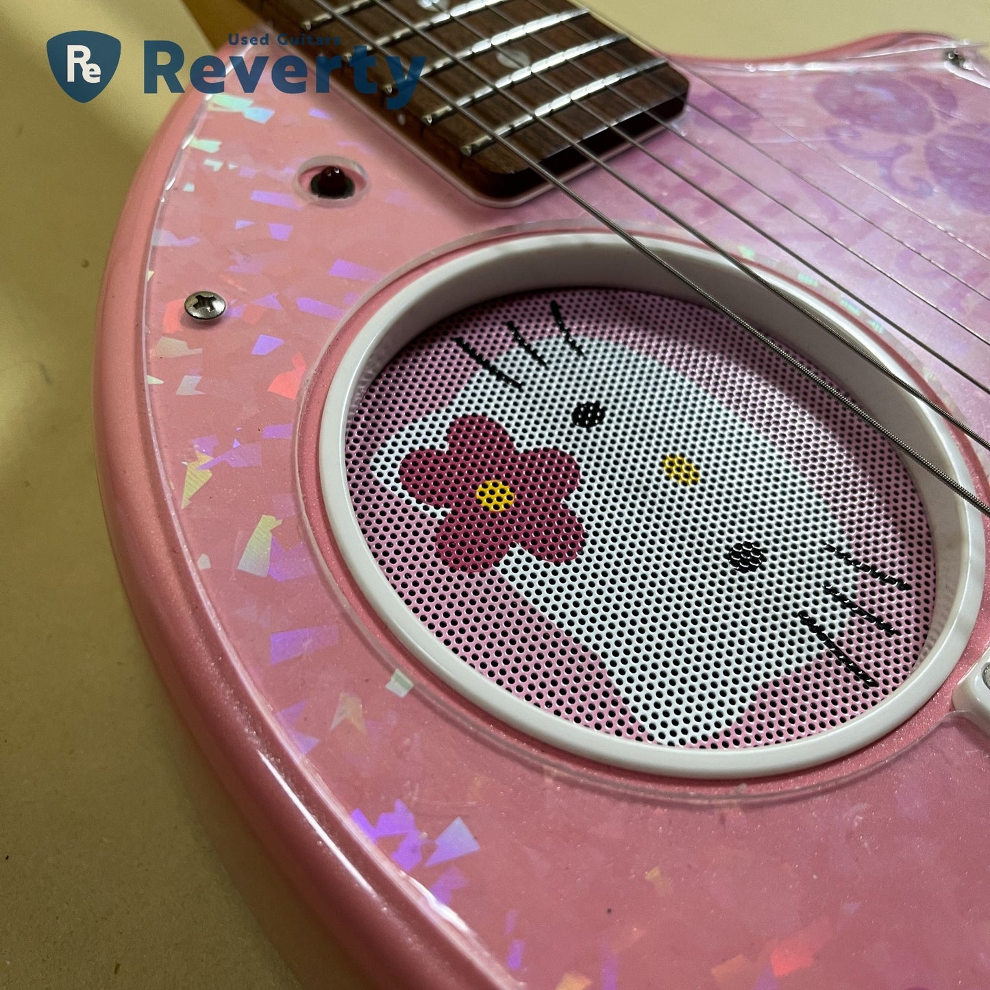 Fernandes ZO-3 HK Hello Kitty Model Mini Electric Guitar with Built in Amplifier