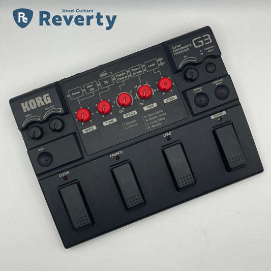 Korg G3 Guitar Multi-Effects Processor Pedal Black Made in Taiwan Used