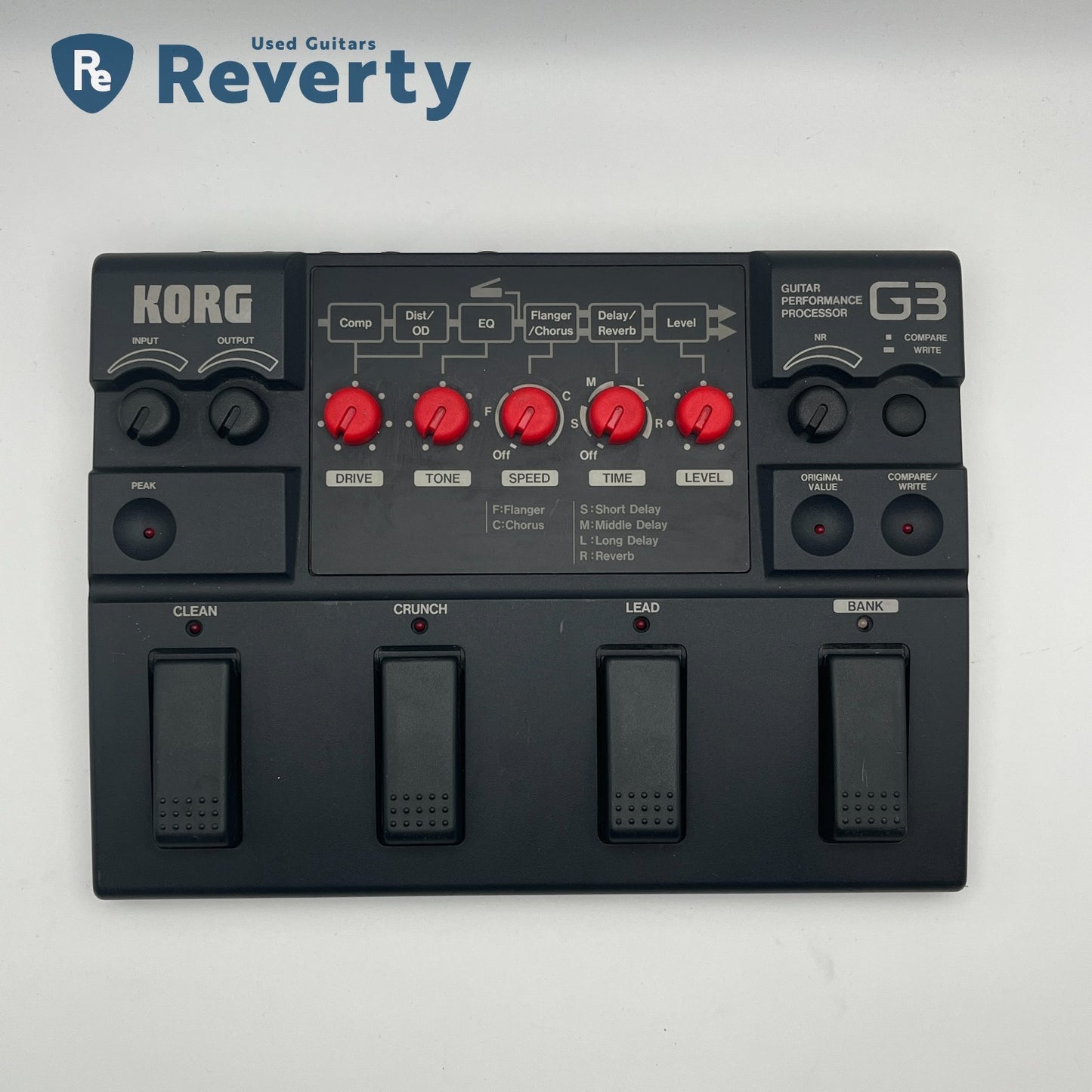 Korg G3 Guitar Multi-Effects Processor Pedal Black Made in Taiwan Used