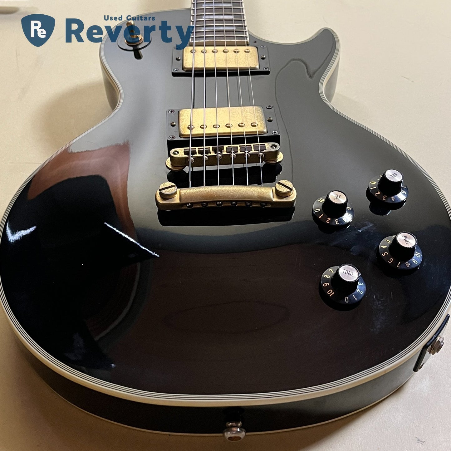 Greco EGC-550 1990s Black Les Paul Custom model Electric Guitar Used