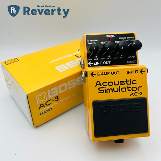 Boss AC-3 Acoustic Simulator Guitar Effect Pedal Made in Taiwan Black Label Used