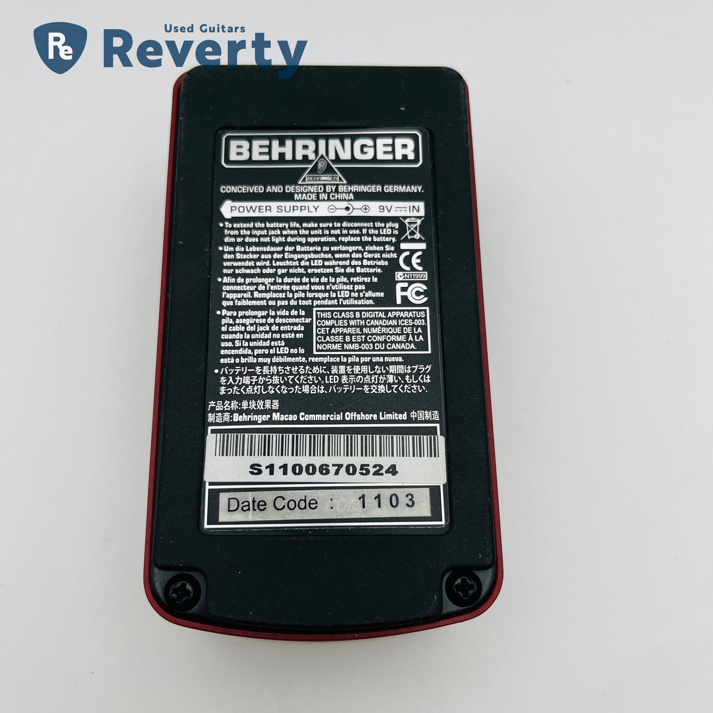 Behringer BSY600 Bass Synthesizer Effect Pedal Used