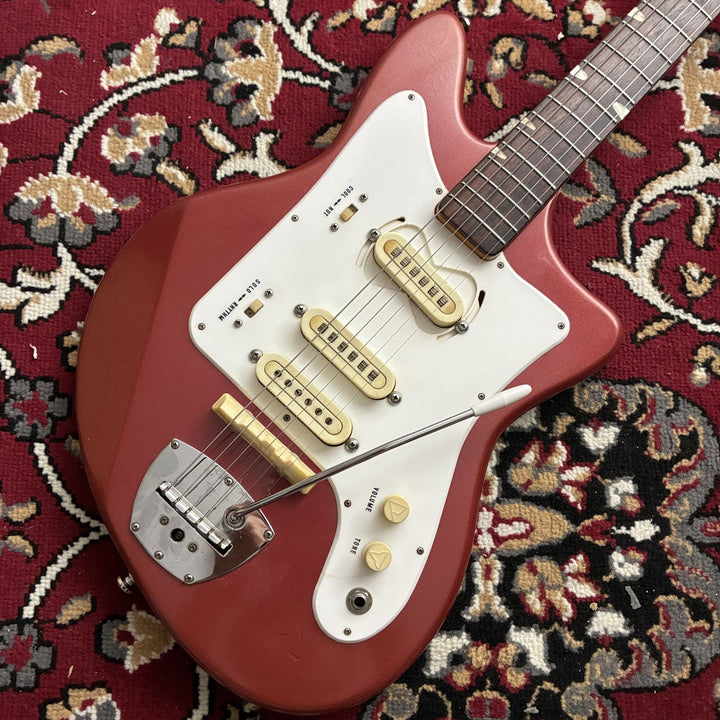 c.1966-67 Guyatone LG-120T Swivel Pickup Metallic Red MIJ Vintage Bizarre Japan