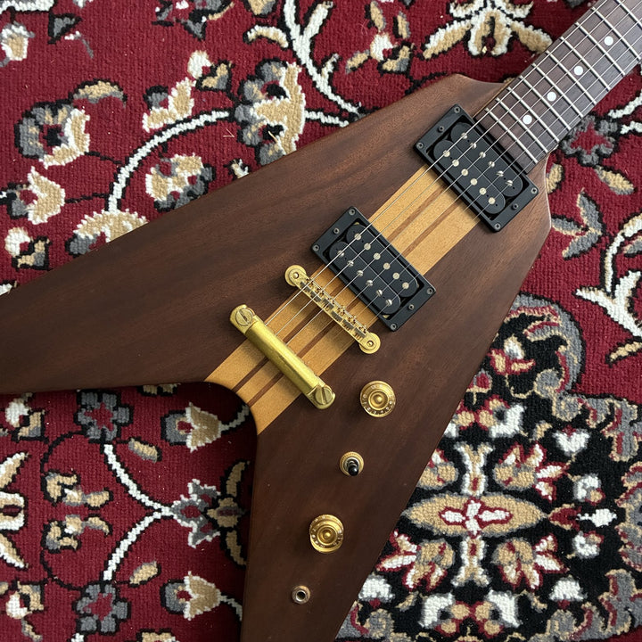 1995-2002 Greco GV-90MH Flying V Mahogany Neck-Through MIJ Japan w/Soft Case