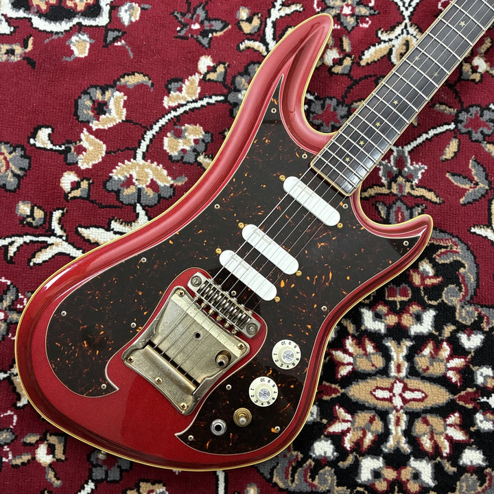 1980s Guyatone LG-1200 Sharp Five Red Sparkle MIJ Bizarre Lace Sensor Mod