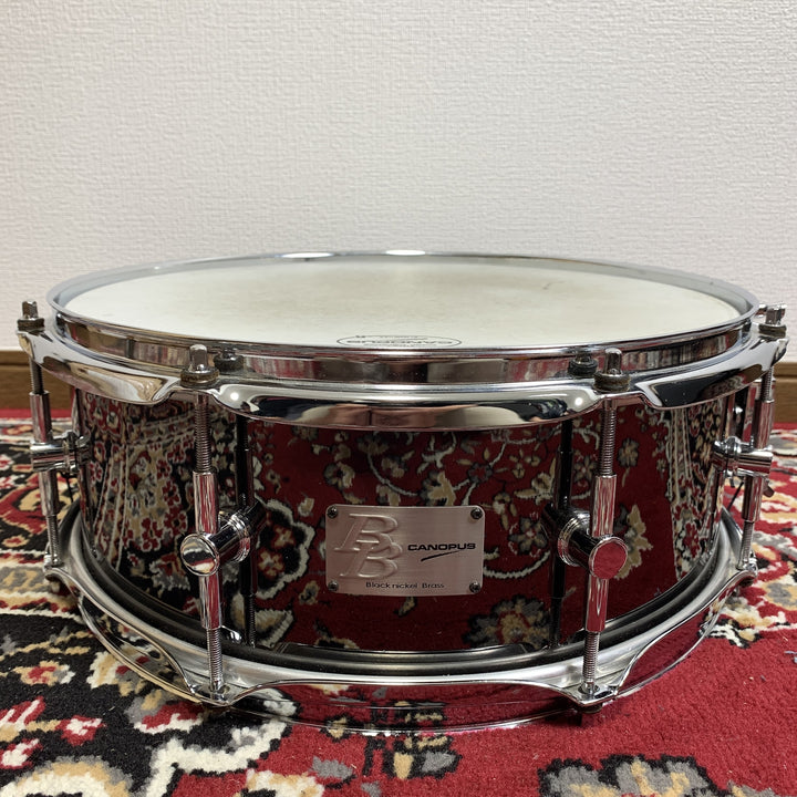 Canopus Black Nickel Brass BB-1455 14x5.5 Brass Snare Drum 2010 MIJ