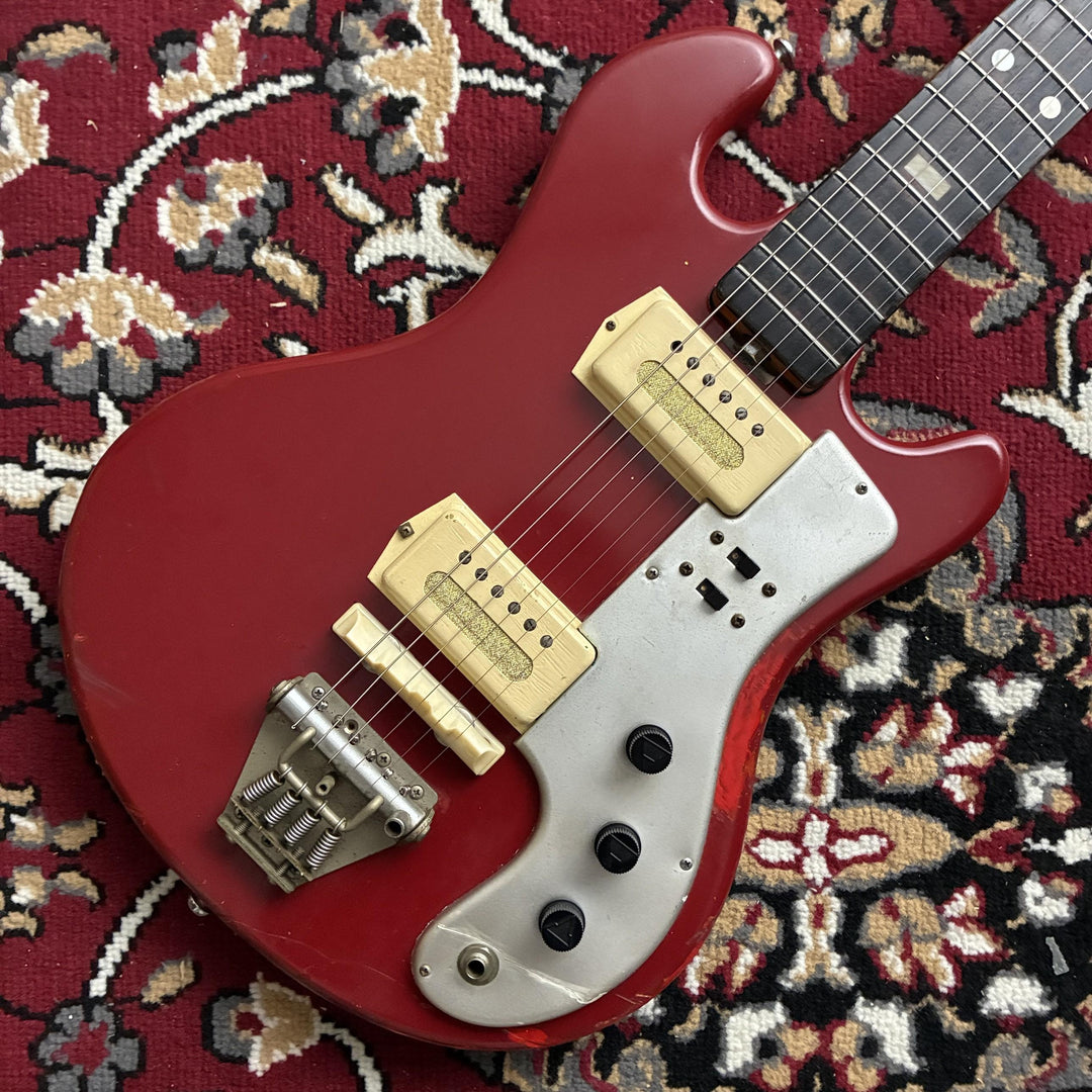 1960s Guyatone LG-85T Red Vintage Bizarre Electric Guitar MIJ Japan w/ Vibrato