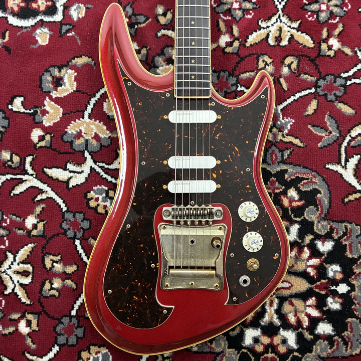 1980s Guyatone LG-1200 Sharp Five Red Sparkle MIJ Bizarre Lace Sensor Mod