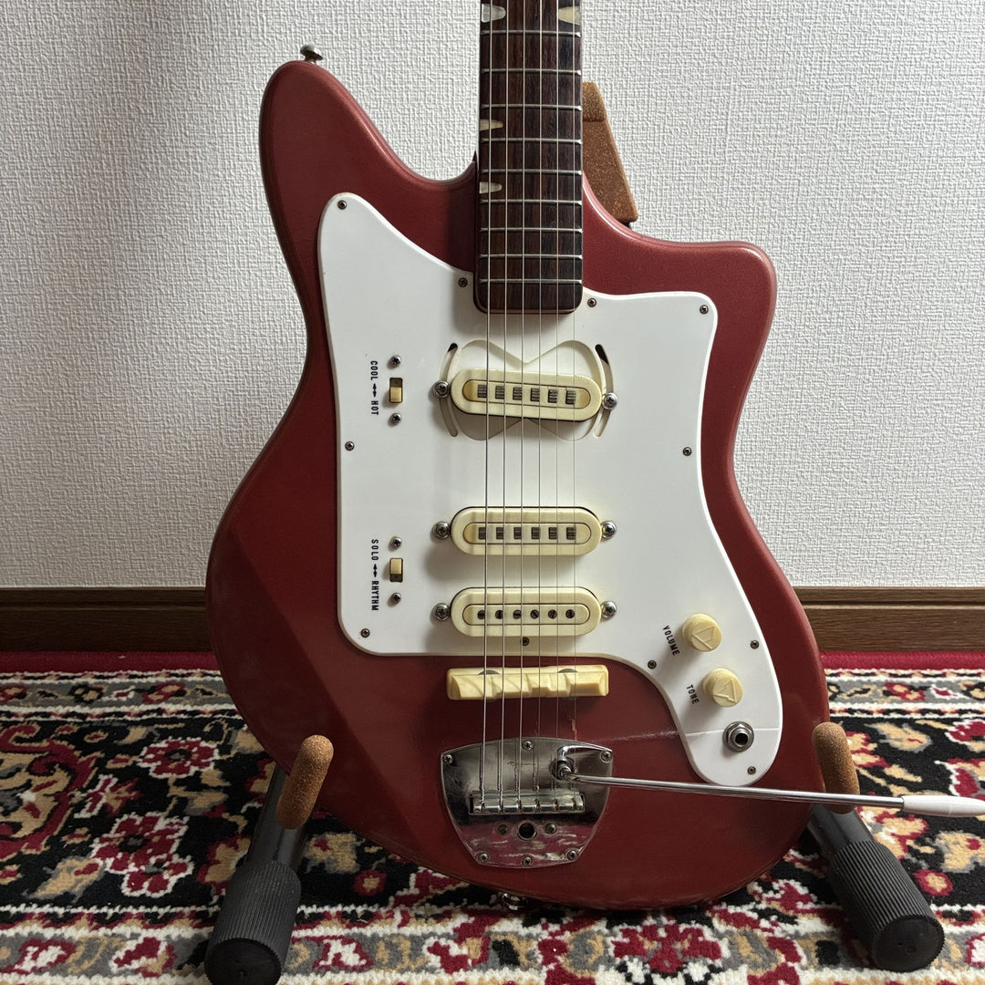 c.1966-67 Guyatone LG-120T Swivel Pickup Metallic Red MIJ Vintage Bizarre Japan