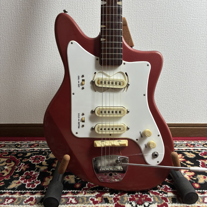 c.1966-67 Guyatone LG-120T Swivel Pickup Metallic Red MIJ Vintage Bizarre Japan