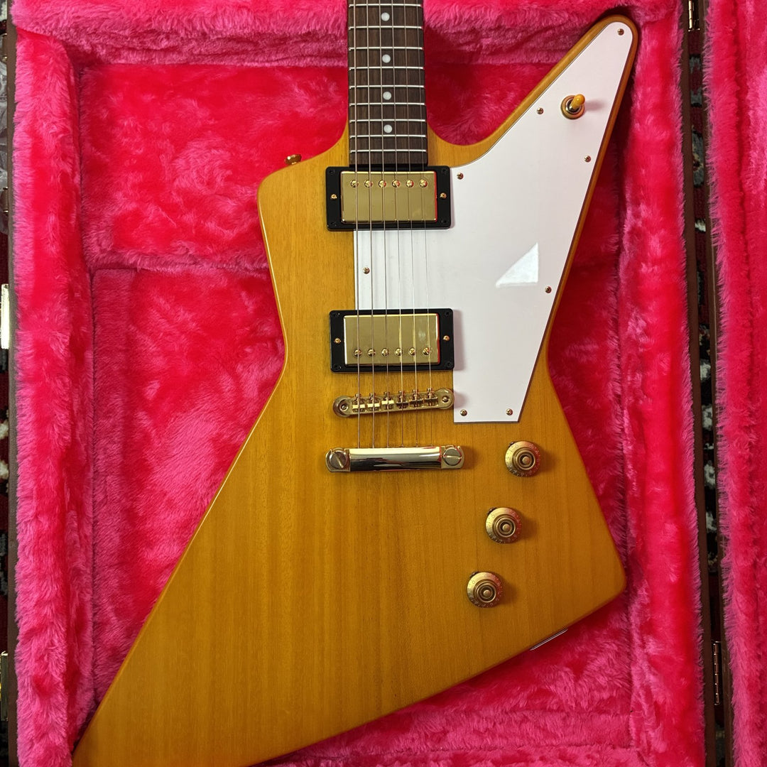 2023 Epiphone 1958 Korina Explorer Inspired by Gibson Custom Aged Natural w/Case