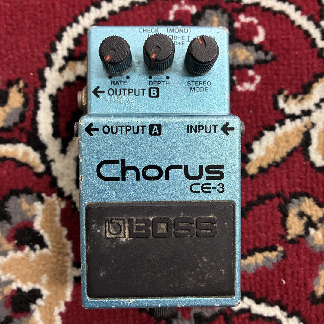 1982-1984 BOSS CE-3 Chorus Black Label ACA MIJ Vintage Analog Stereo Pedal