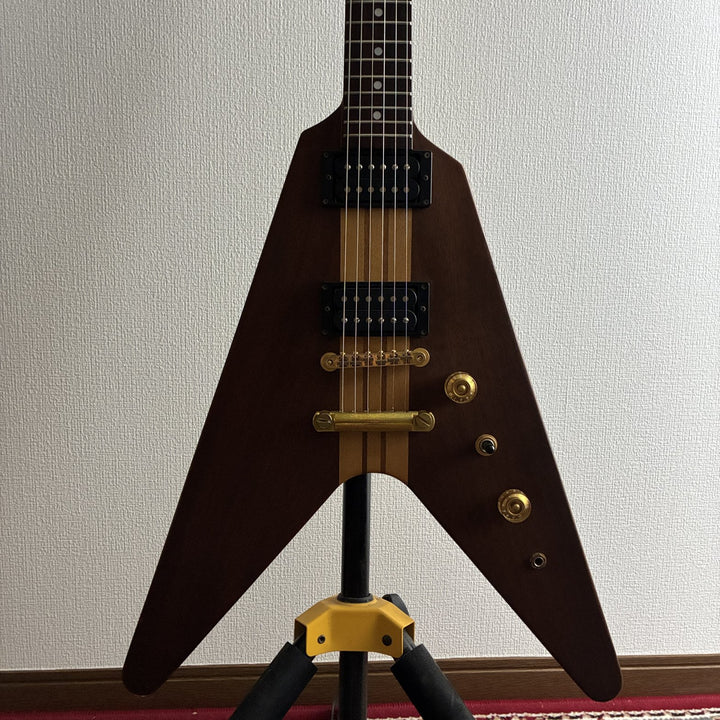 1995-2002 Greco GV-90MH Flying V Mahogany Neck-Through MIJ Japan w/Soft Case