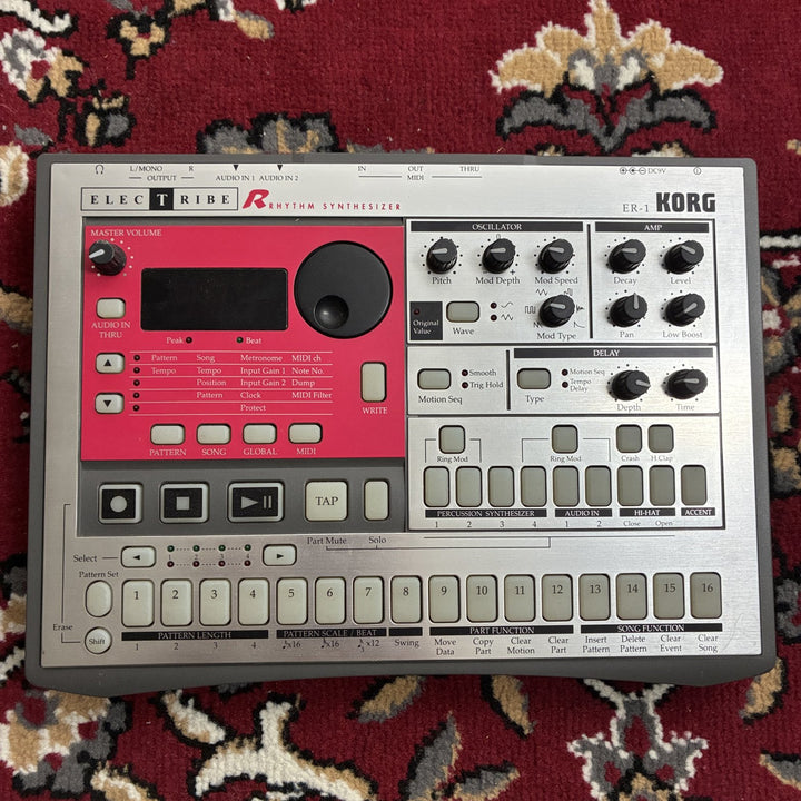 Korg Electribe R ER-1 Rhythm Synthesizer Drum Machine Original Non-mkII w/ PSU