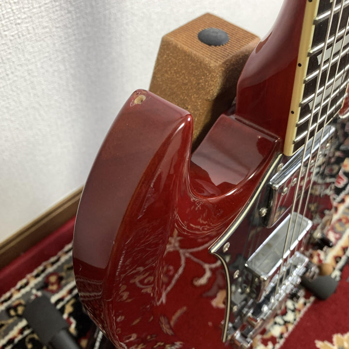 Blitz by Aria Pro II BSG-STD SG Electric Guitar Cherry Set Neck w/Soft Case