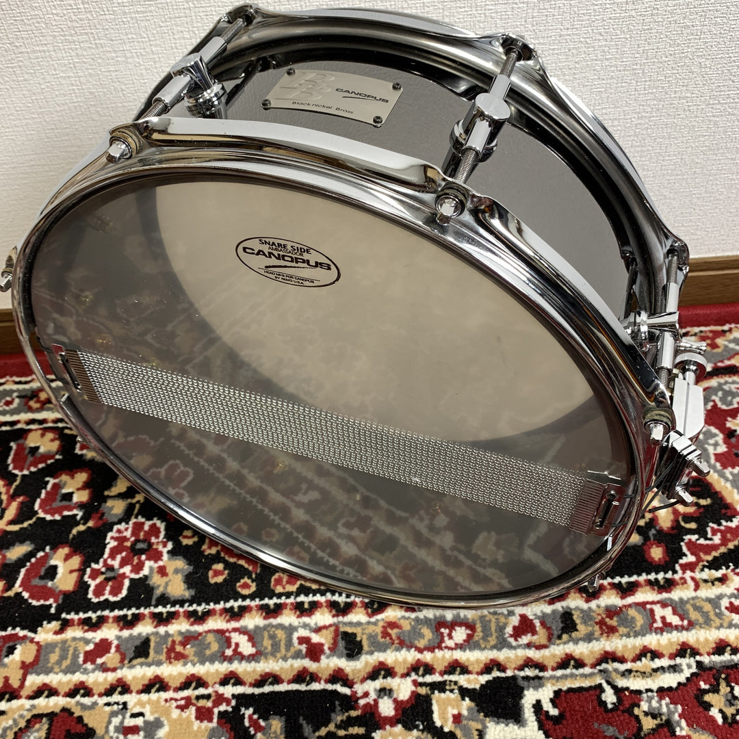 Canopus Black Nickel Brass BB-1455 14x5.5 Brass Snare Drum 2010 MIJ