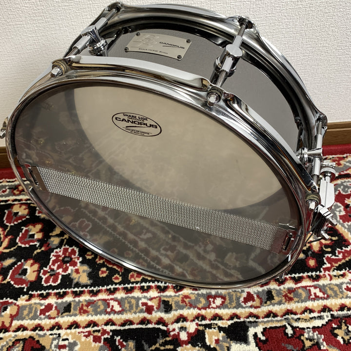 Canopus Black Nickel Brass BB-1455 14x5.5 Brass Snare Drum 2010 MIJ