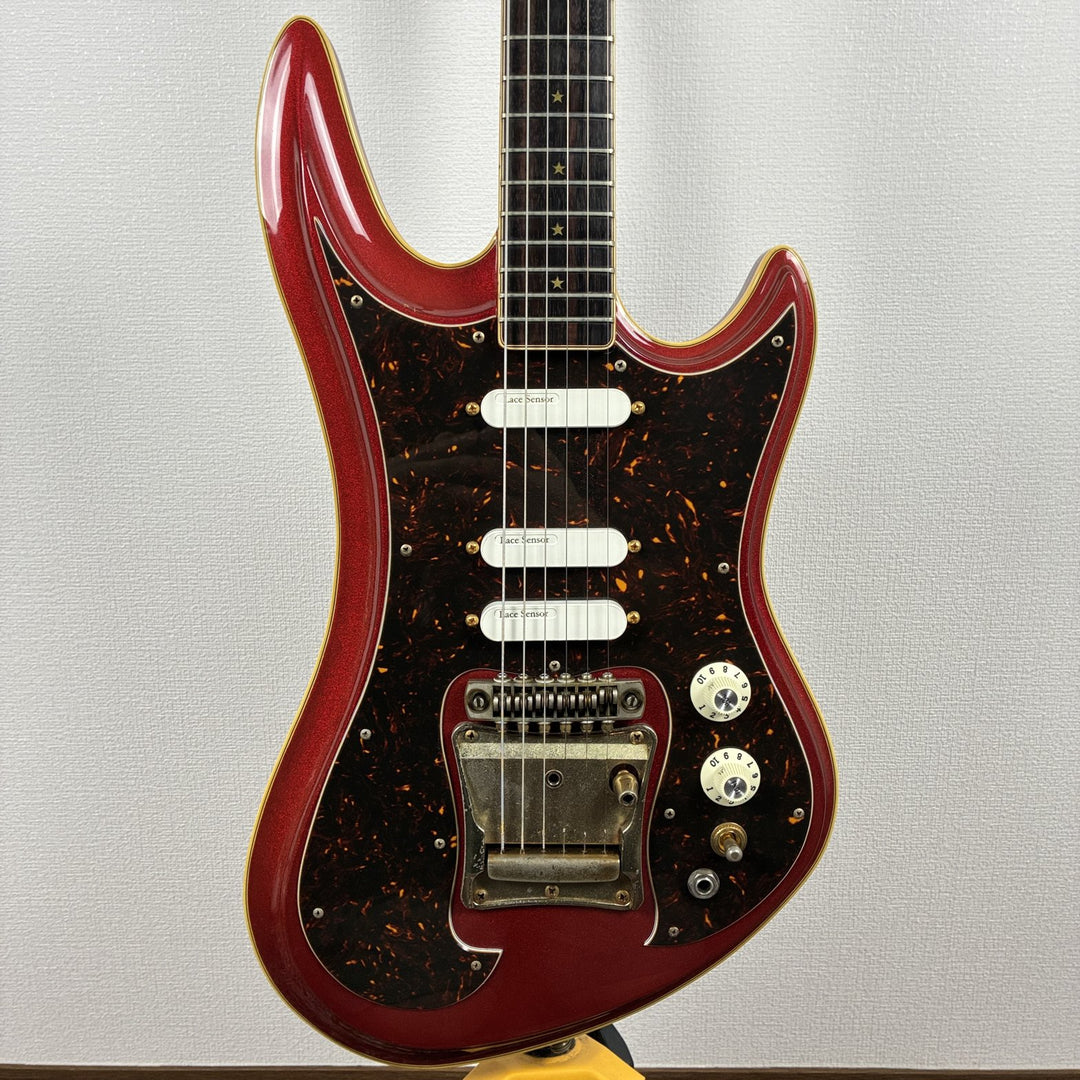 1980s Guyatone LG-1200 Sharp Five Red Sparkle MIJ Bizarre Lace Sensor Mod