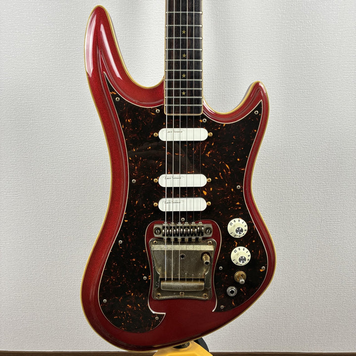 1980s Guyatone LG-1200 Sharp Five Red Sparkle MIJ Bizarre Lace Sensor Mod