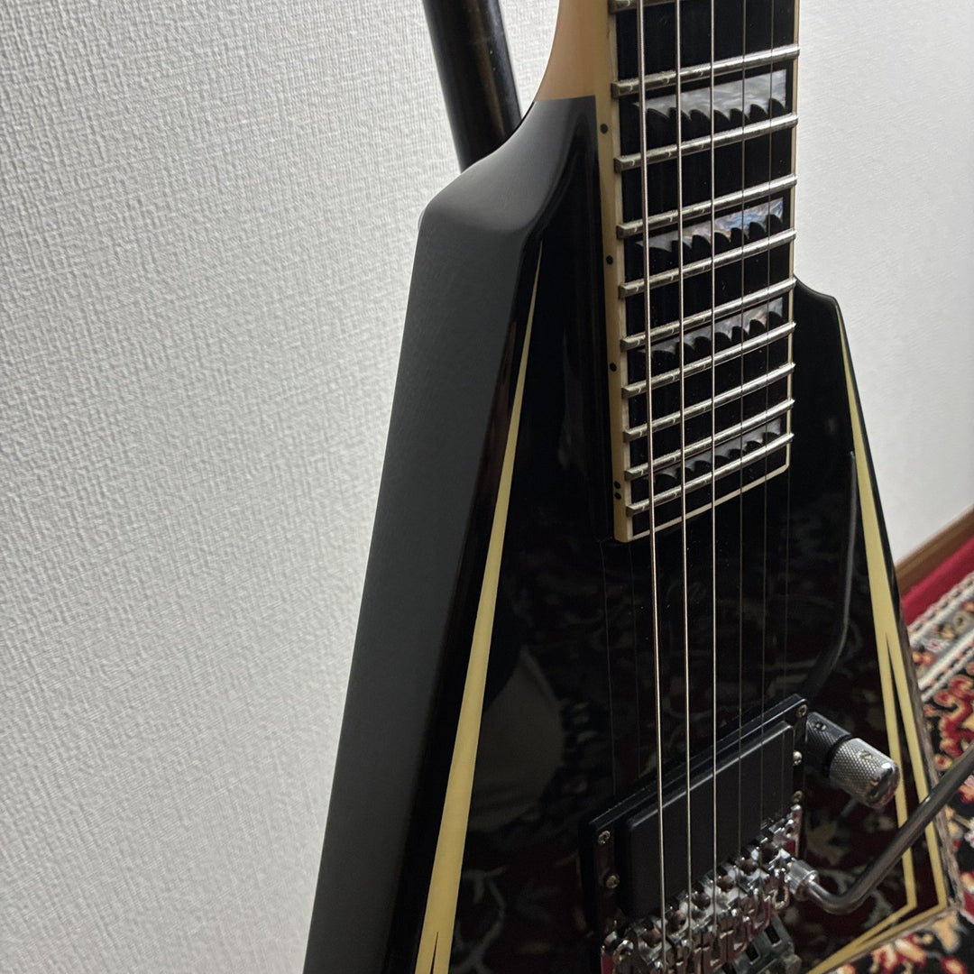 2005 Edwards E-ALEXI Sawtooth Alexi Laiho Black White Pinstripe MIJ Floyd Rose