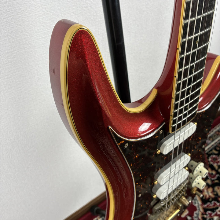 1980s Guyatone LG-1200 Sharp Five Red Sparkle MIJ Bizarre Lace Sensor Mod