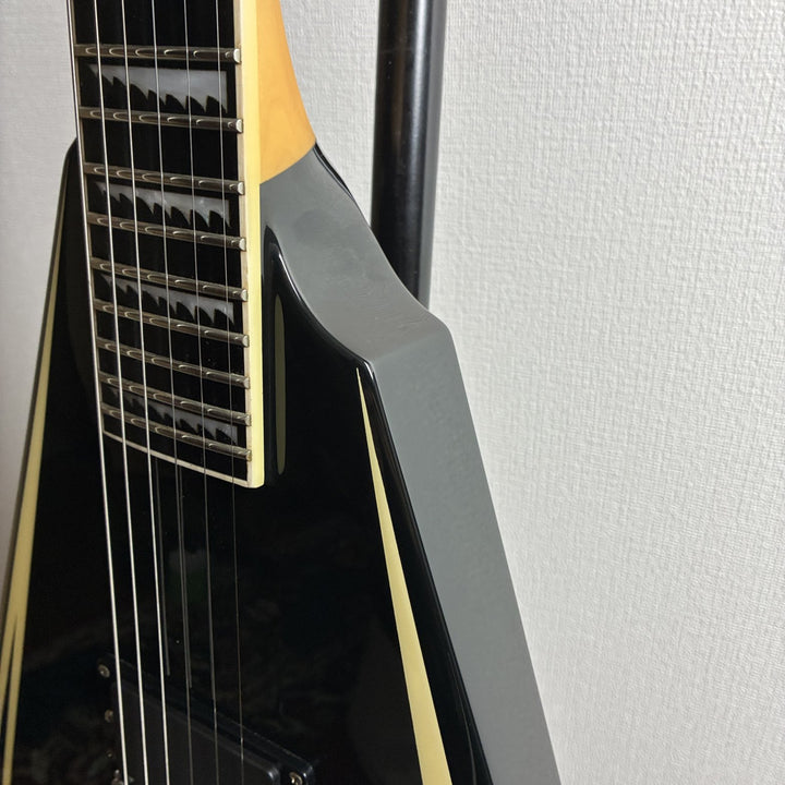 2005 Edwards E-ALEXI Sawtooth Alexi Laiho Black White Pinstripe MIJ Floyd Rose