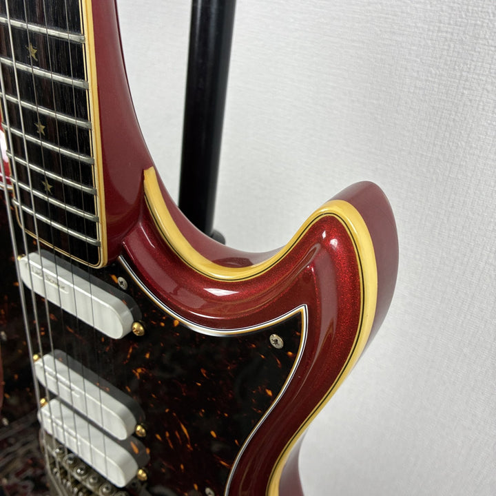 1980s Guyatone LG-1200 Sharp Five Red Sparkle MIJ Bizarre Lace Sensor Mod