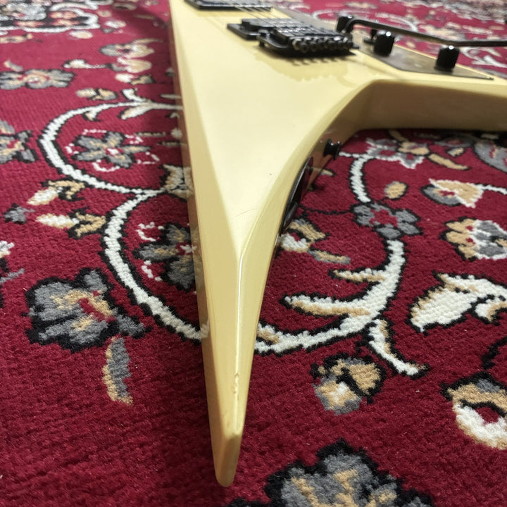 1986 Fernandes JS-110 Limited Edition Rhoads V Pearl White Floyd Rose MIJ Japan