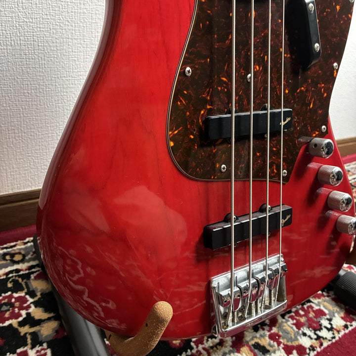 1987-88 Fender Japan Pro Feel Jazz Bass JBR-80R Trans Red MIJ Fujigen G-Serial
