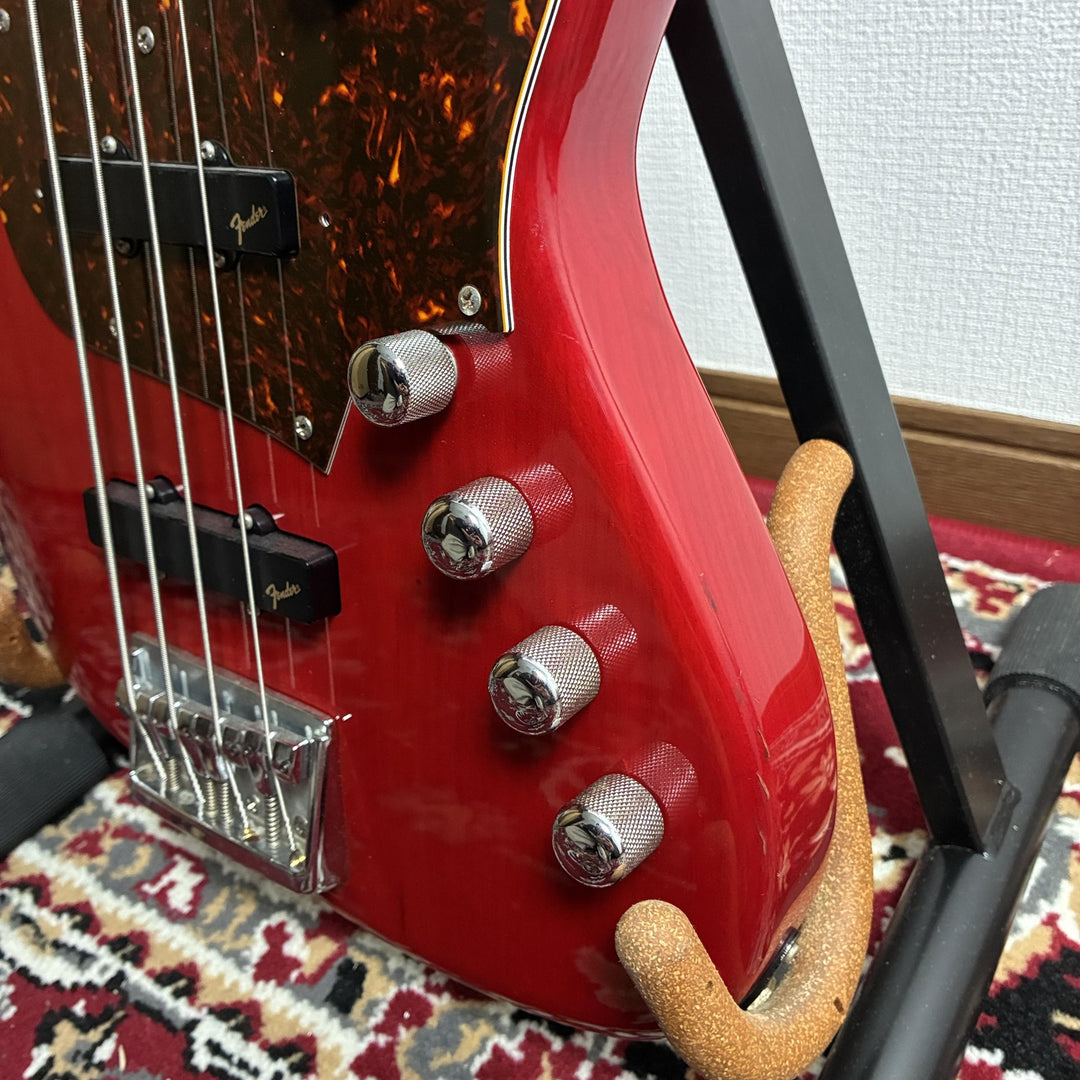 1987-88 Fender Japan Pro Feel Jazz Bass JBR-80R Trans Red MIJ Fujigen G-Serial