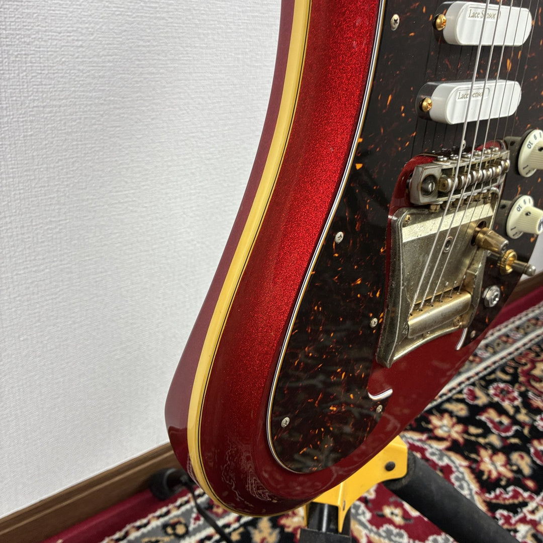 1980s Guyatone LG-1200 Sharp Five Red Sparkle MIJ Bizarre Lace Sensor Mod