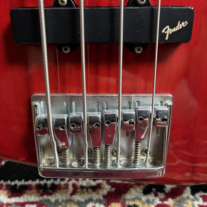 1987-88 Fender Japan Pro Feel Jazz Bass JBR-80R Trans Red MIJ Fujigen G-Serial