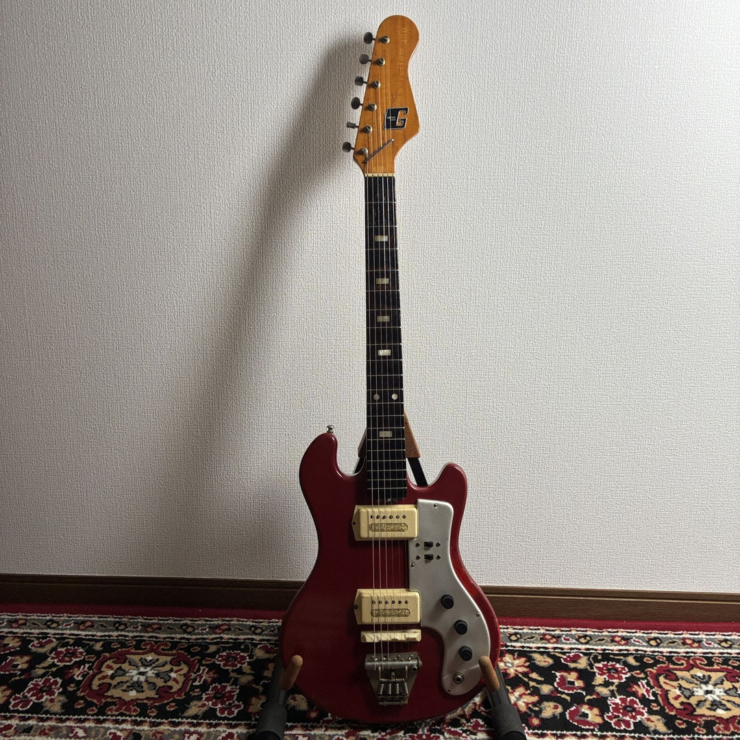 1960s Guyatone LG-85T Red Vintage Bizarre Electric Guitar MIJ Japan w/ Vibrato