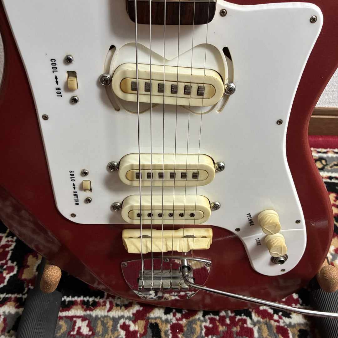 c.1966-67 Guyatone LG-120T Swivel Pickup Metallic Red MIJ Vintage Bizarre Japan