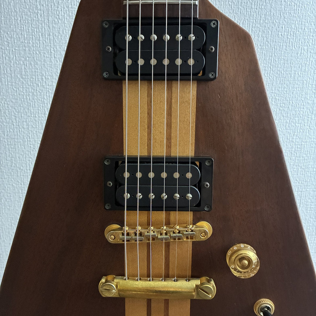 1995-2002 Greco GV-90MH Flying V Mahogany Neck-Through MIJ Japan w/Soft Case
