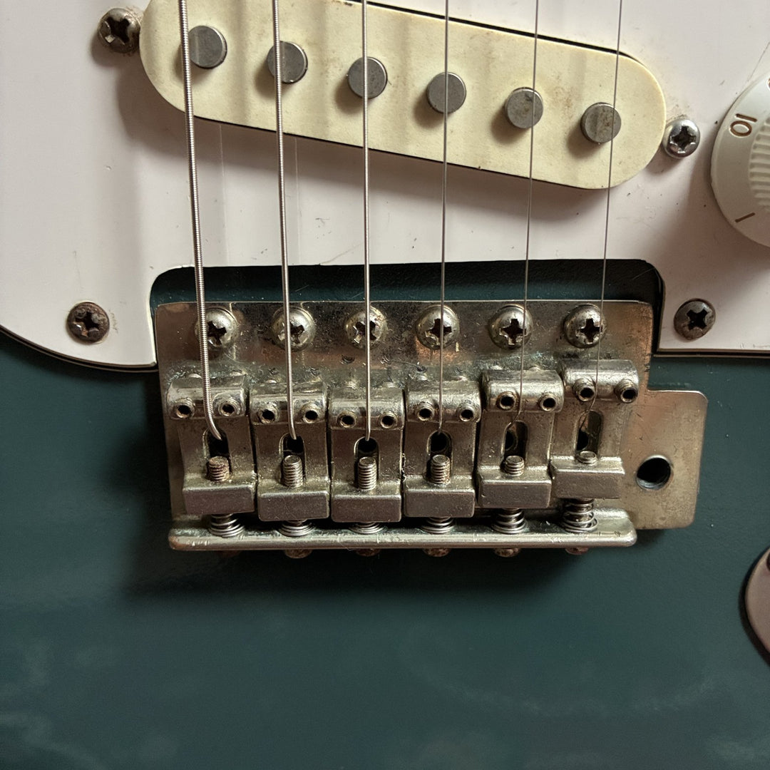 1985 Fernandes FST Stratocaster Type MIJ Japan Teal Refinished w/ Soft Case