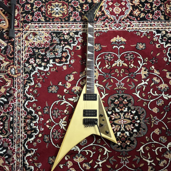 1986 Fernandes JS-110 Limited Edition Rhoads V Pearl White Floyd Rose MIJ Japan