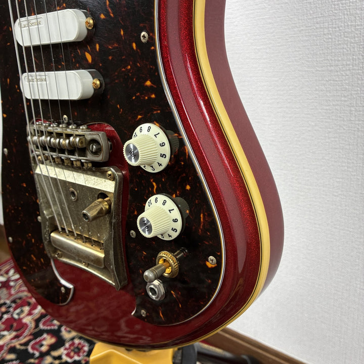 1980s Guyatone LG-1200 Sharp Five Red Sparkle MIJ Bizarre Lace Sensor Mod
