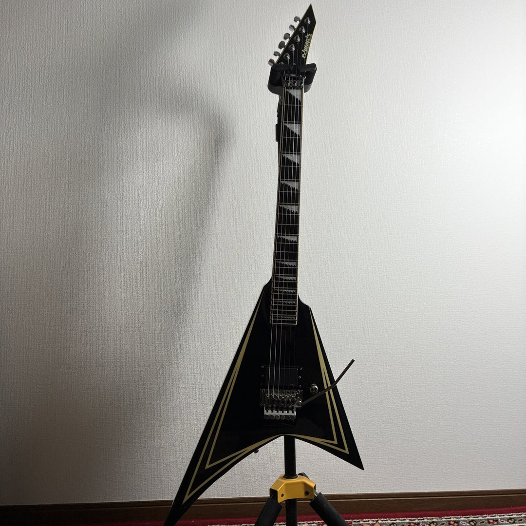2005 Edwards E-ALEXI Sawtooth Alexi Laiho Black White Pinstripe MIJ Floyd Rose