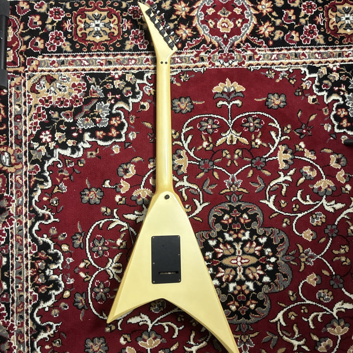 1986 Fernandes JS-110 Limited Edition Rhoads V Pearl White Floyd Rose MIJ Japan