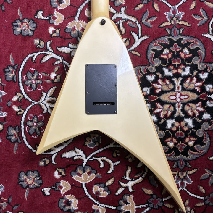 1986 Fernandes JS-110 Limited Edition Rhoads V Pearl White Floyd Rose MIJ Japan