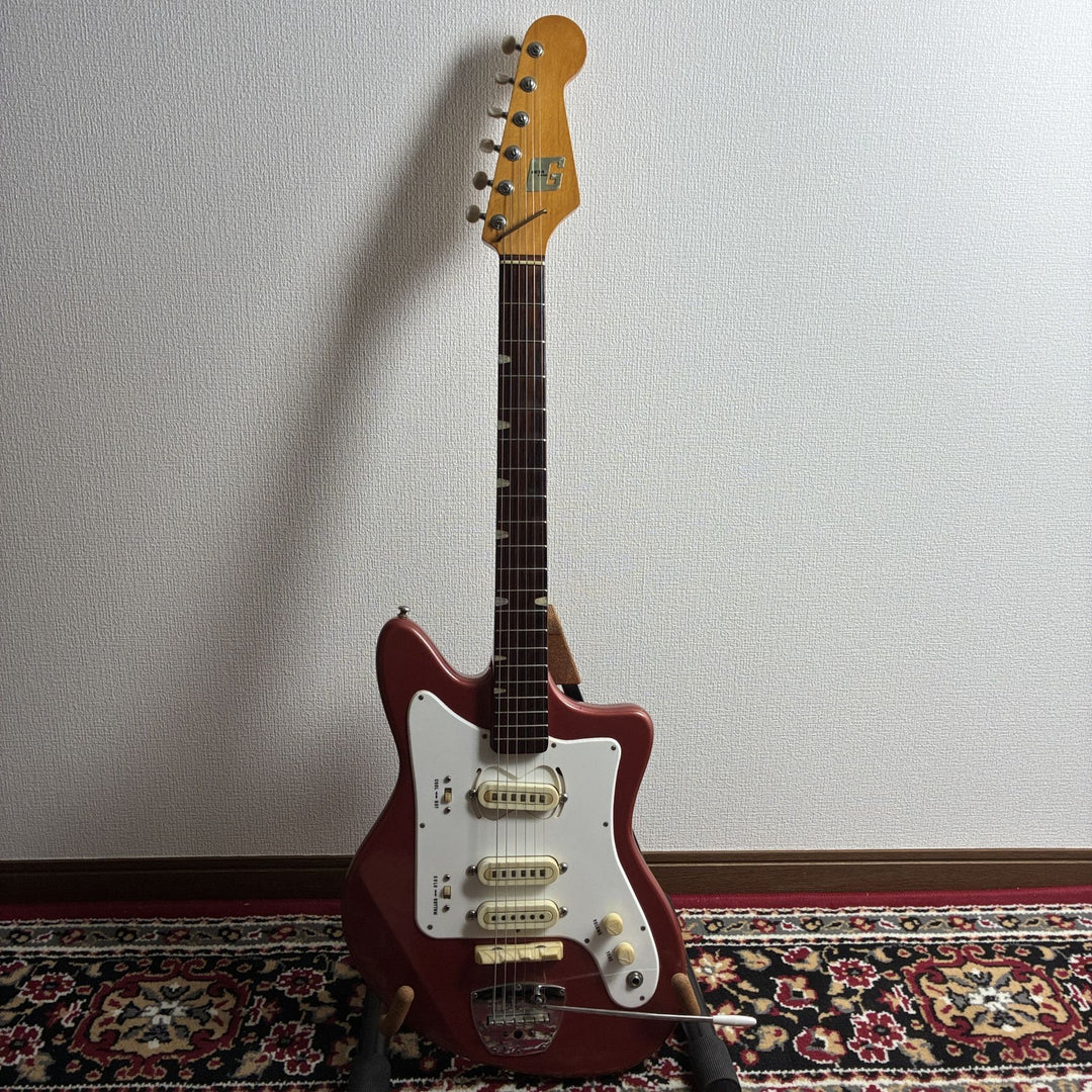 c.1966-67 Guyatone LG-120T Swivel Pickup Metallic Red MIJ Vintage Bizarre Japan