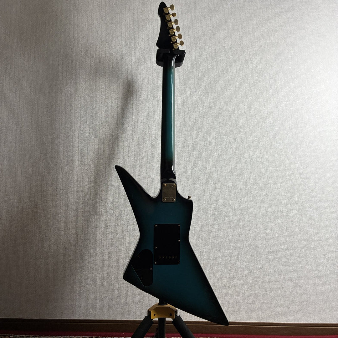 1982-83 Aria Pro II ZZ Deluxe Explorer Blue Burst MIJ Matsumoku Gold HW w/OHSC
