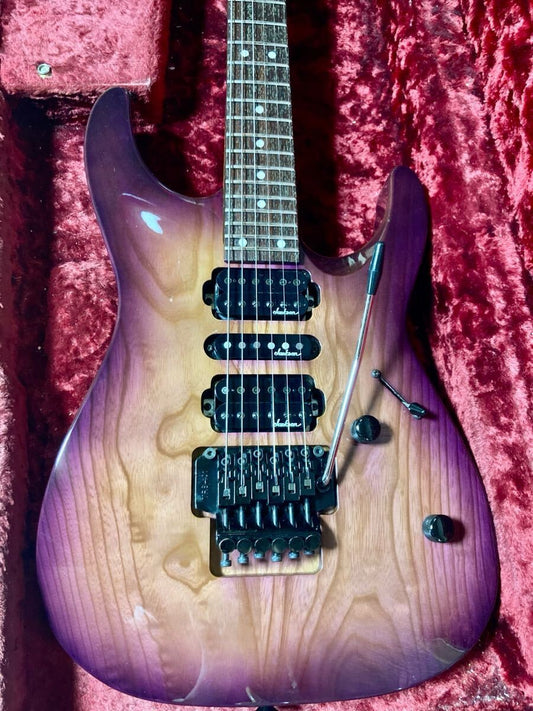 Charvel CDS-075 See Thru Violet Burst Made in Japan Electric Guitar Used