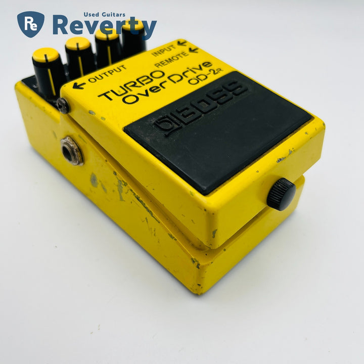 Boss Guitar Effect Pedal OD-2R Turbo OverDrive Silver Label Made in Taiwan Used