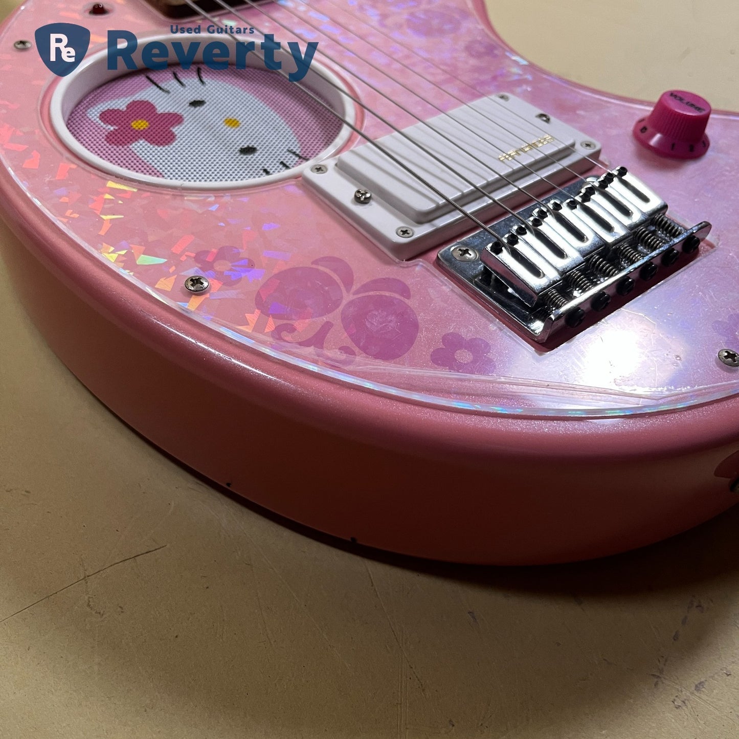 Fernandes ZO-3 HK Hello Kitty Model Mini Electric Guitar with Built in Amplifier