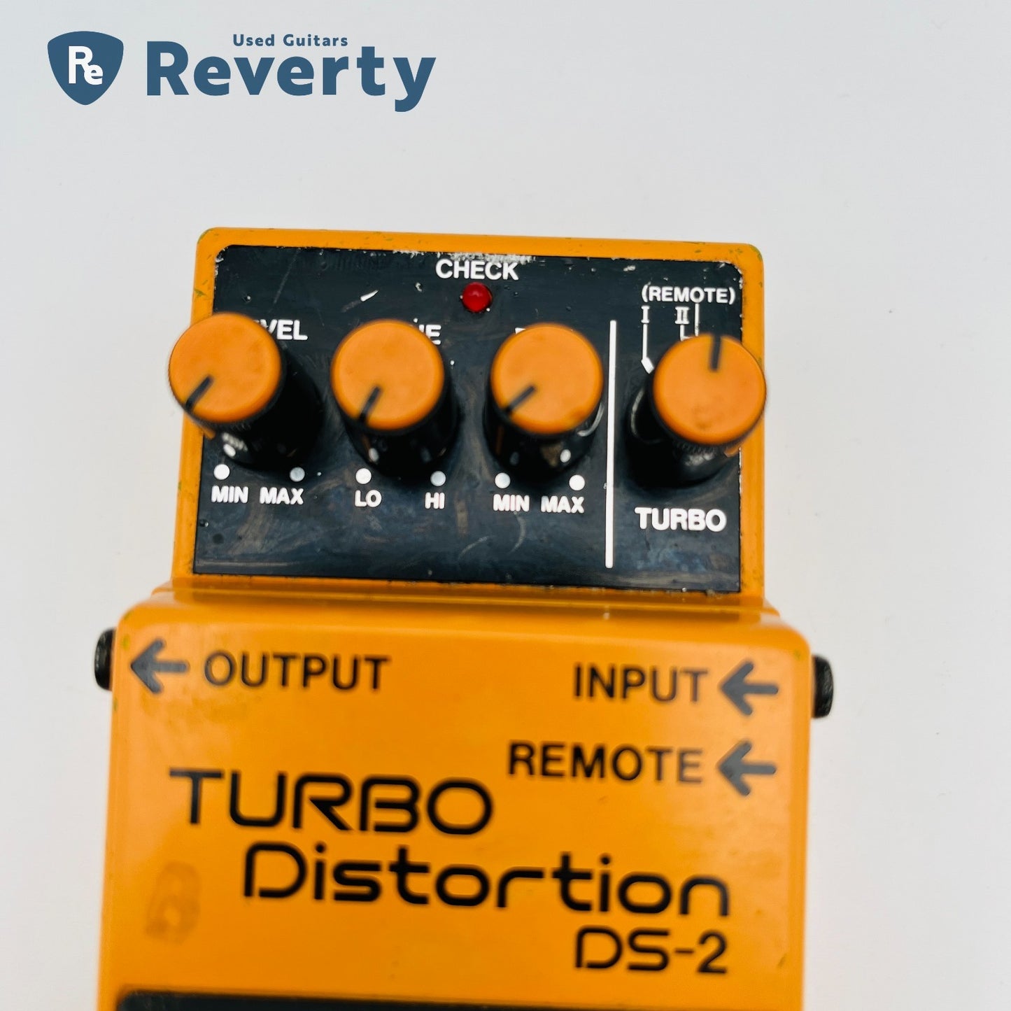 Boss Guitar Effect Pedal DS-2 Turbo Distortion Silver Label Made in Taiwan Used
