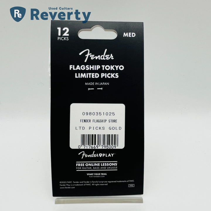 Fender Flagship Tokyo Limited Guitar Picks Black x Gold 12 pcs set Made in Japan