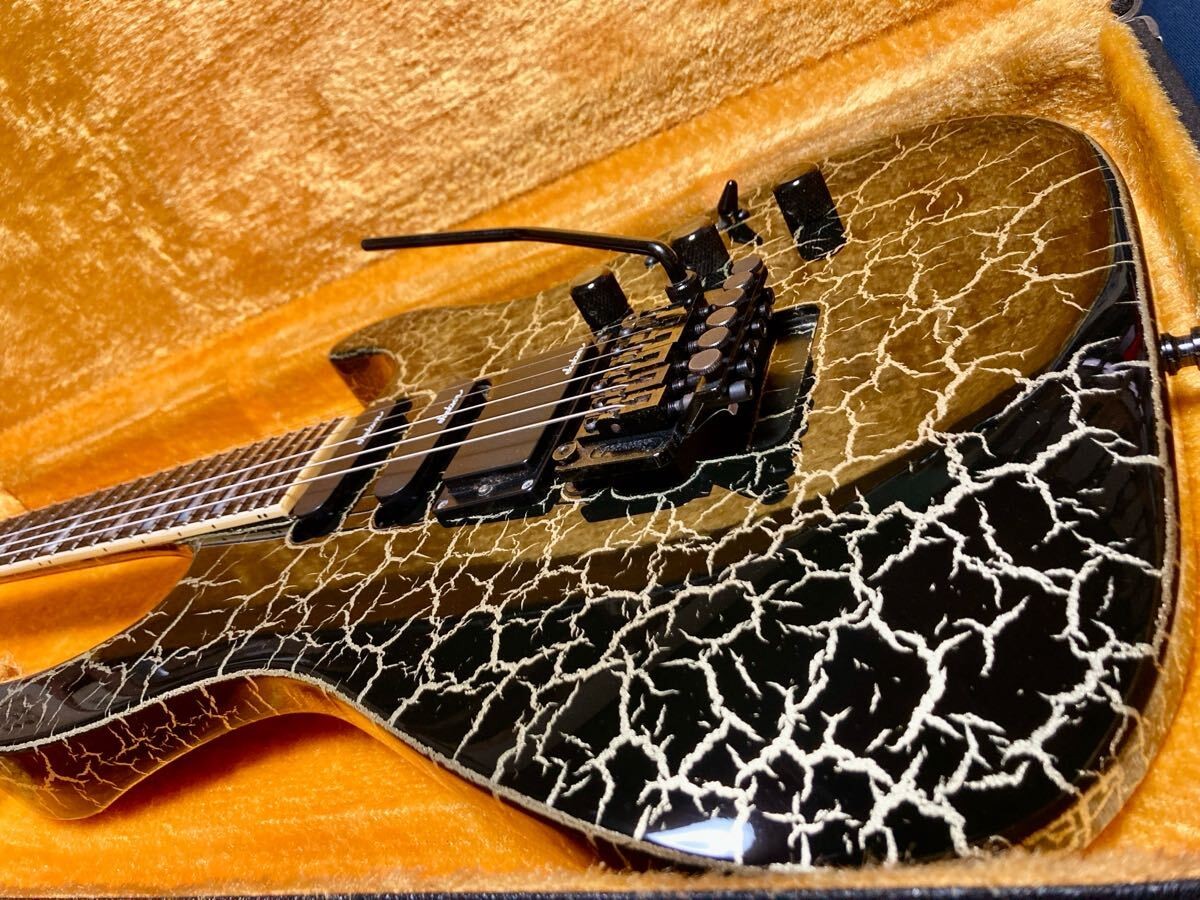 Charvel SL-145 Circa Soloist Gold Crackle Made in Japan Guitar w/ Hard Case
